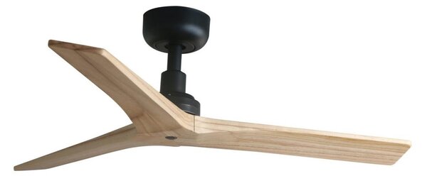 KLIM S stropní ventilátor, černá/světlý dub DC - FARO