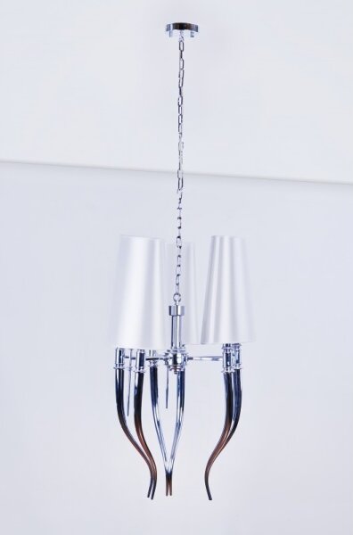 Azzardo AZ0028 - Lustr na řetězu DIABLO 6xE14/11W/230V bílá
