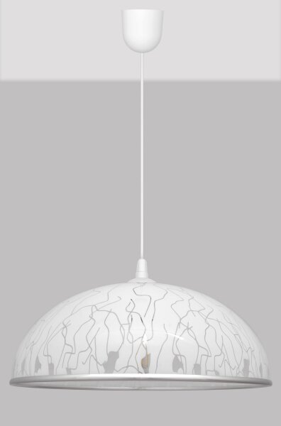 Lustr na lanku CIRCLE 1xE27/15W/230V bílá