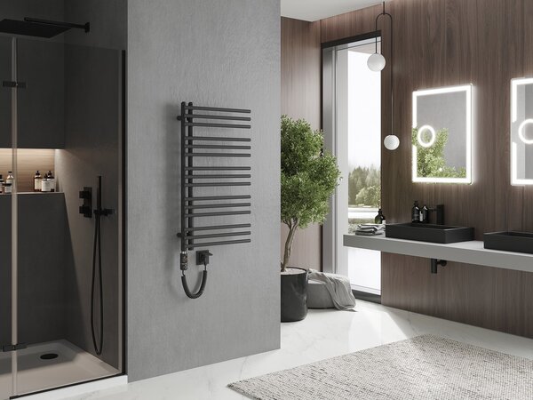 Mexen Neptun, elektrické topné těleso 900 x 500 mm, 600 W, antracitová, W101-0900-500-2600-66
