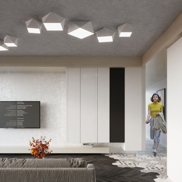 Sollux SL.0686 - Stropní svítidlo HEXA 1xE27/60W/230V bílá