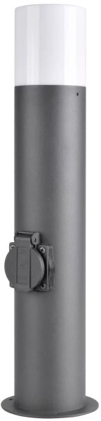 Venkovní lampa se zásuvkou DALLAS 1xE27/12W/230V IP44 antracit