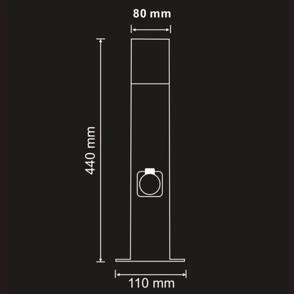 Venkovní lampa se zásuvkou DALLAS 1xE27/12W/230V IP44 antracit