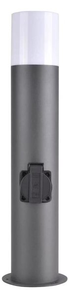 Venkovní lampa se zásuvkou DALLAS 1xE27/12W/230V IP44 antracit