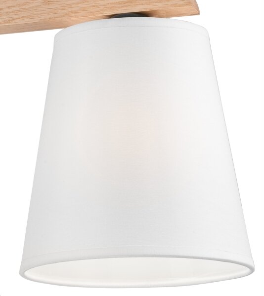 Přisazený lustr ANDREA 3xE27/60W/230V dub/bílá