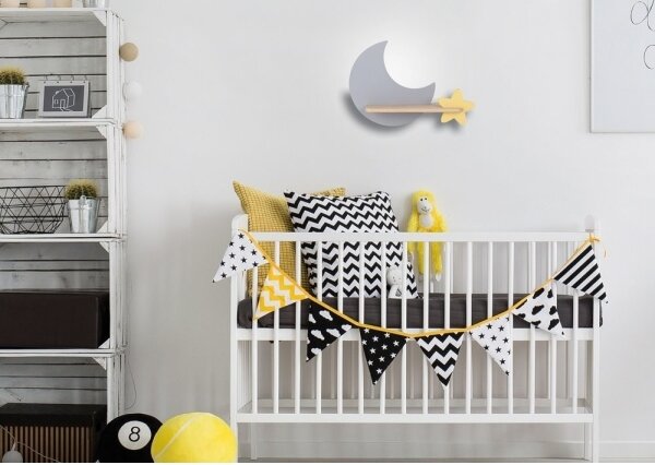LED Dětské nástěnné svítidlo s poličkou MOON LED/5W/230V