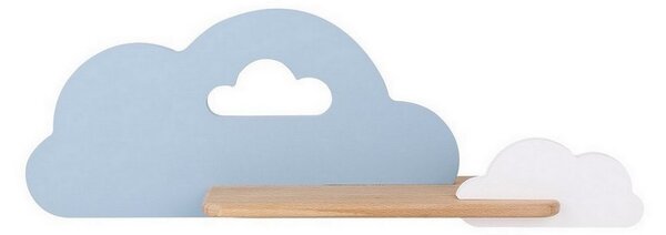 LED Dětské nástěnné svítidlo s poličkou CLOUD LED/5W/230V modrá/bílá