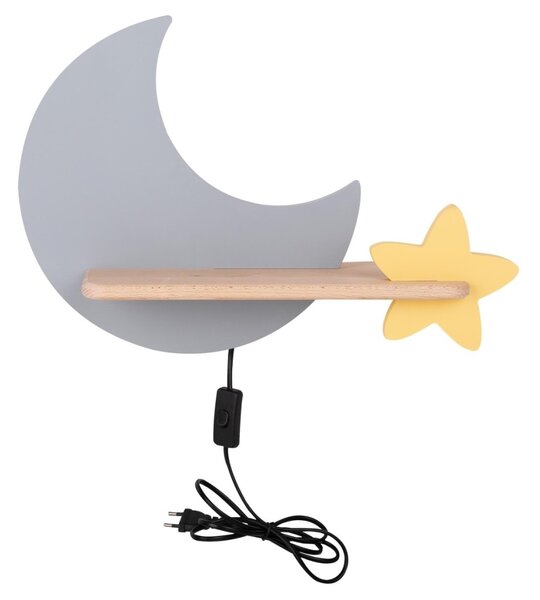 LED Dětské nástěnné svítidlo s poličkou MOON LED/5W/230V