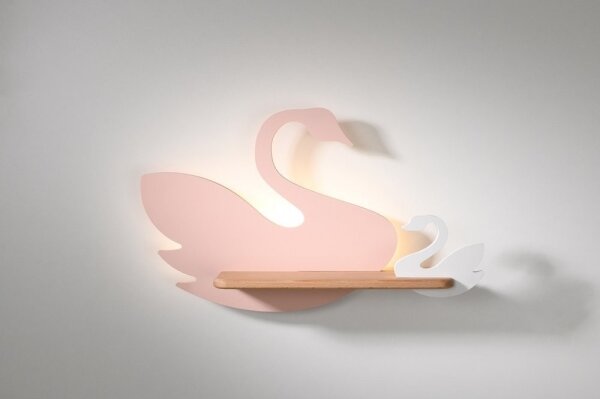 LED Dětské nástěnné svítidlo s poličkou SWAN LED/5W/230V