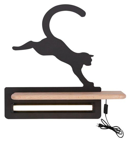 LED Dětské nástěnné svítidlo s poličkou JUMPING CAT LED/5W/230V