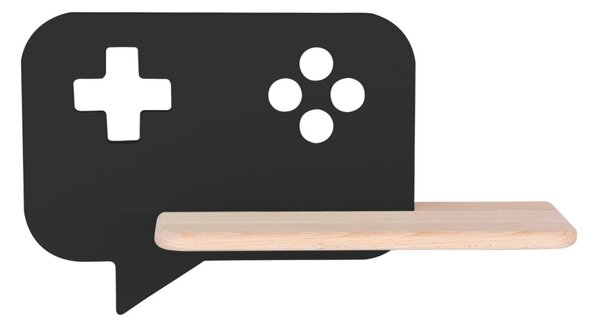 LED Dětské nástěnné svítidlo s poličkou CONSOLE LED/5W/230V černá