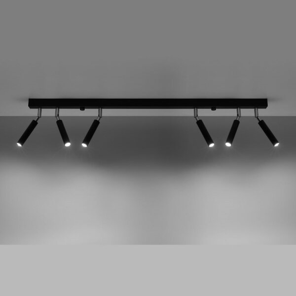 Sollux SL.0901 - Bodové svítidlo EYETECH 6xG9/12W/230V černá