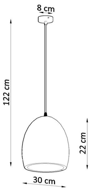 Sollux SL.0848 - Lustr na lanku FLAWIUSZ 1xE27/60W/230V
