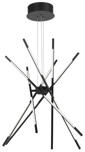 Černé kovové závěsné LED světlo Nova Luce Raccio 85 cm