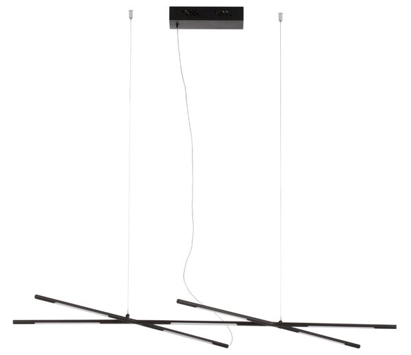 Černé kovové závěsné LED světlo Nova Luce Raccio 115 cm