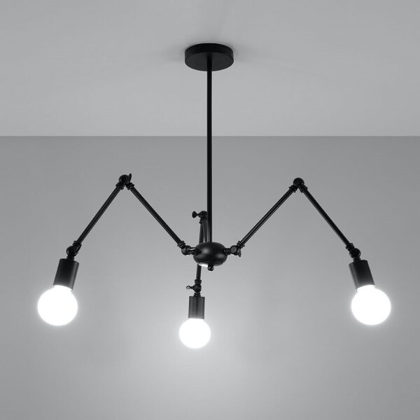 Sollux SL.0611 - Lustr na tyči STARK 3xE27/60W/230V