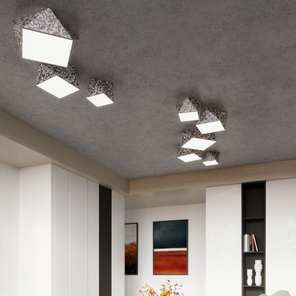 Sollux SL.0694 - Stropní svítidlo HEXA 3xE27/60W/230V stříbrná
