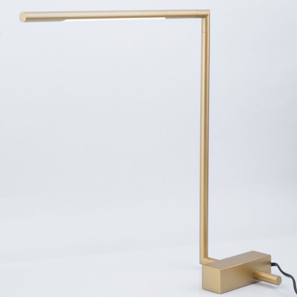 Zlatá kovová stolní LED lampa Nova Luce Raccio