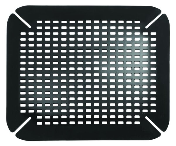 Černá podložka do dřezu iDesign, 35 x 41 cm