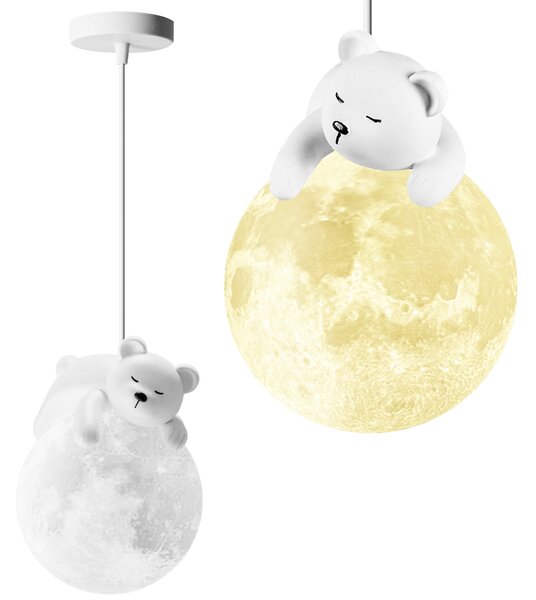 TooLight Dětský závěsný lustr White Bear bílý