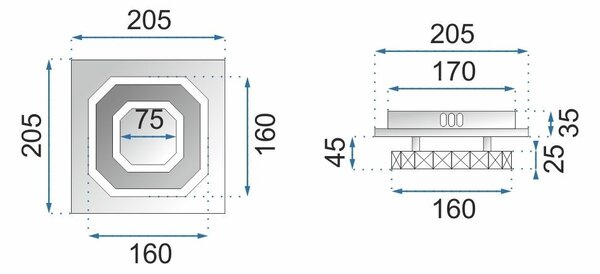 TooLight Křišťálové stropní LED svítidlo APP406-C chrom/neutrální bílá