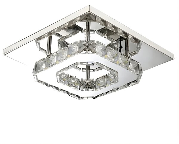 TooLight Křišťálové stropní LED svítidlo APP406-C chrom/neutrální bílá