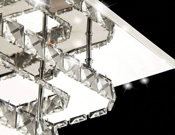 TooLight Křišťálové stropní LED svítidlo APP410-C chrom/neutrální bílá