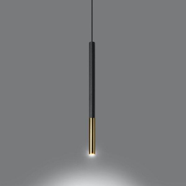 Sollux SL.0891 - Lustr na lanku MOSAIC 1xG9/12W/230V černá/zlatá