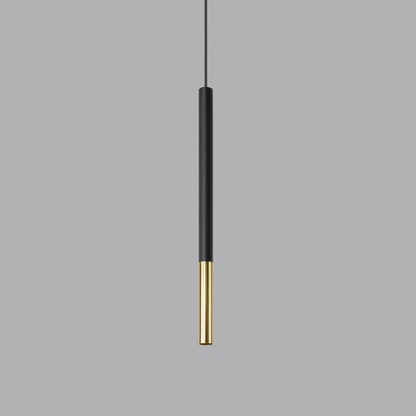 Sollux SL.0891 - Lustr na lanku MOSAIC 1xG9/12W/230V černá/zlatá