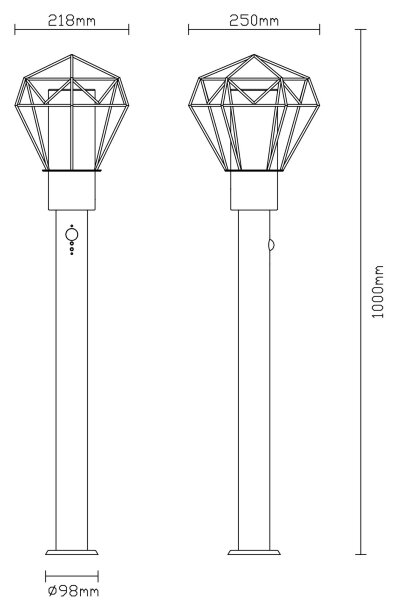 Globo 31357S - Venkovní lampa se senzorem HORACE 1xE27/15W/230V IP44