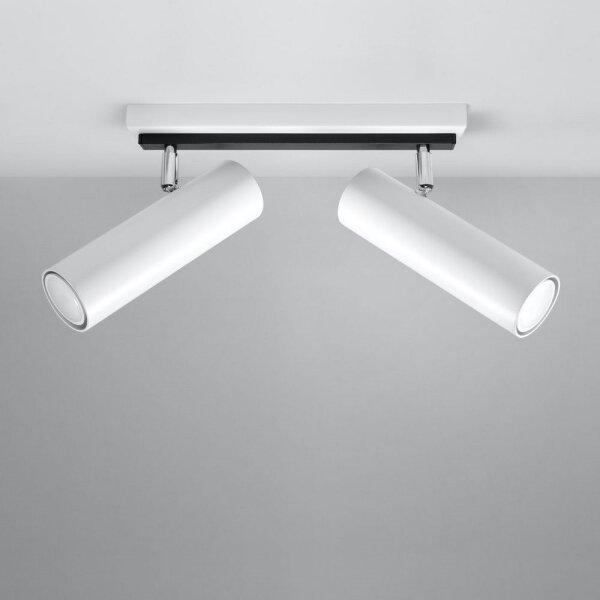 Sollux SL.0496 - Bodové svítidlo DIREZIONE 2xGU10/40W/230V bílá
