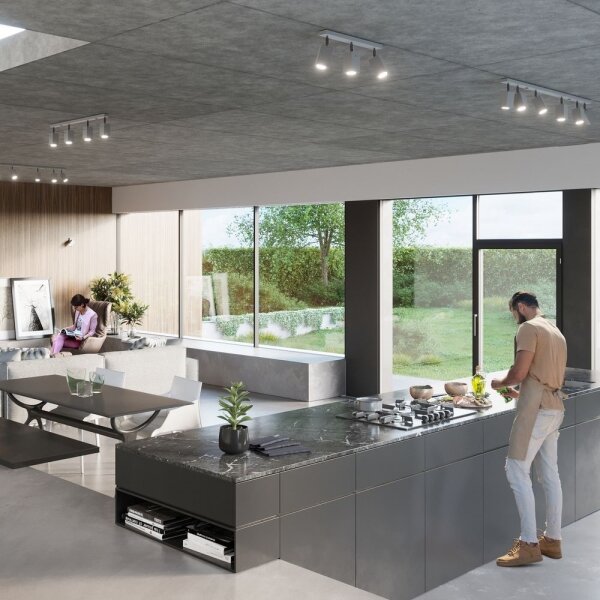 Sollux SL.0461 - Bodové svítidlo MERIDA 4xGU10/40W/230V šedá