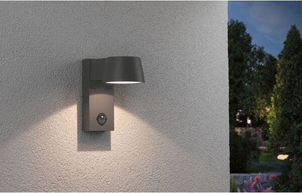 Paulmann 94453 - LED/6W IP44 Venkovní nástěnné svítidlo se senzorem CAPEA 230V