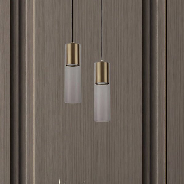 Light Prestige Manacor závěsné svítidlo 1x50 W průhledná-zlatá LP-232/1PGD