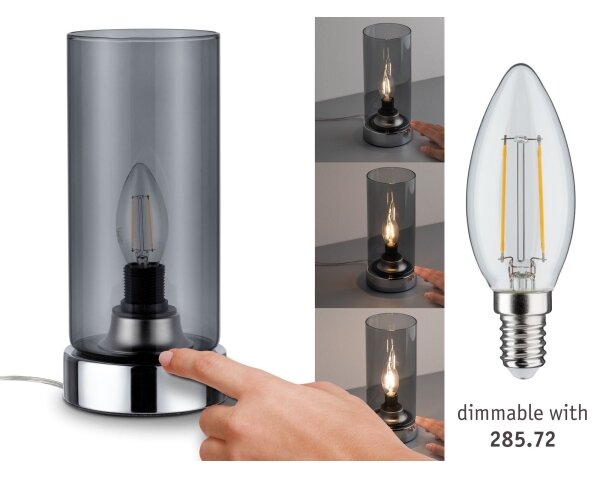 Paulmann 77056 - 1xE14/40W Dotyková stolní lampa PINJA 230V