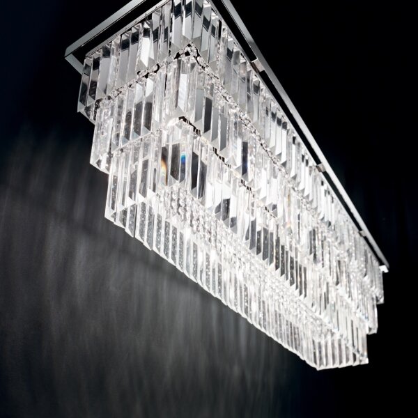 Ideal Lux - Křišťálový lustr na lanku MARTINEZ 8xE14/40W/230V chrom