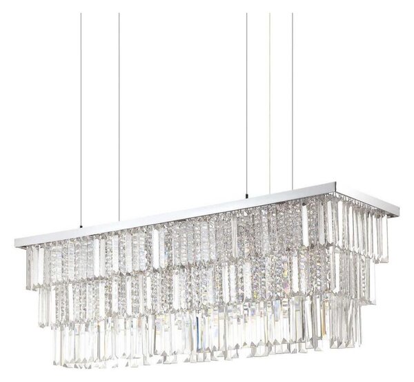 Ideal Lux - Křišťálový lustr na lanku MARTINEZ 8xE14/40W/230V chrom