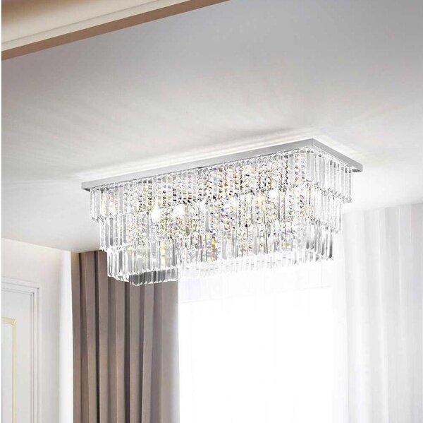 Ideal Lux - Stropní svítidlo MARTINEZ 8xE14/40W/230V lesklý chrom