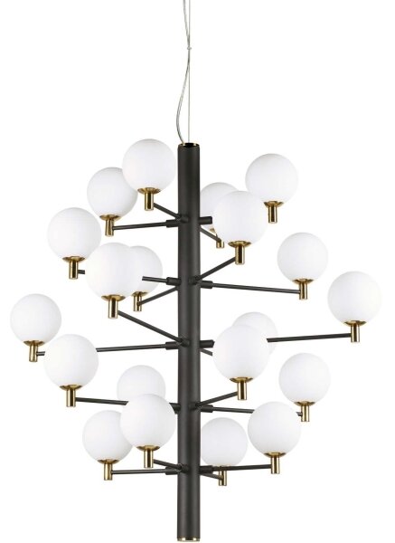 Ideal Lux - LED Lustr na lanku COPERNICO 20xG9/3W/230V pr. 86 cm černá