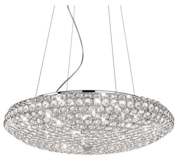 Ideal Lux - LED Křišťálový lustr na lanku KING 12xG9/3W/230V pr. 65 cm chrom