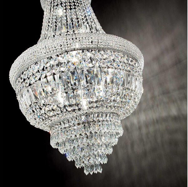 Ideal Lux - Křišťálový lustr na řetězu DUBAI 10xE14/28W/230V pr. 52 cm chrom