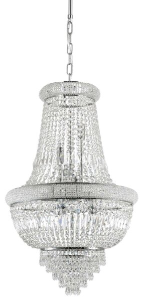 Ideal Lux - Křišťálový lustr na řetězu DUBAI 10xE14/28W/230V pr. 52 cm chrom