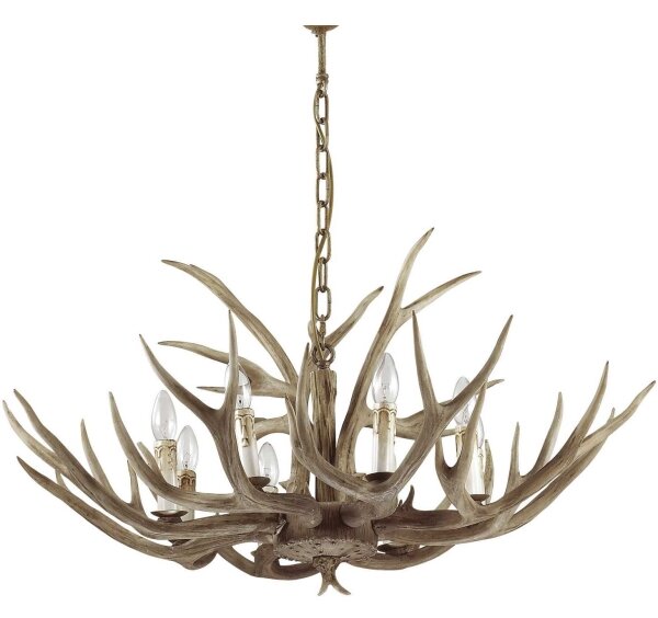 Ideal Lux - Lustr na řetězu CHALET 8xE14/40W/230V paroží