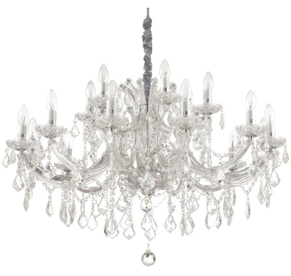 Ideal Lux - Křišťálový lustr na řetězu NAPOLEON 18xE14/40W/230V pr. 96 cm chrom
