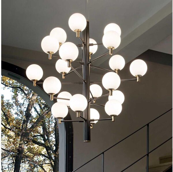 Ideal Lux - LED Lustr na lanku COPERNICO 20xG9/3W/230V pr. 86 cm černá