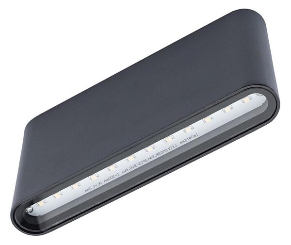 LED Venkovní nástěnné svítidlo FLOW 2xLED/6W/230V IP54 černá