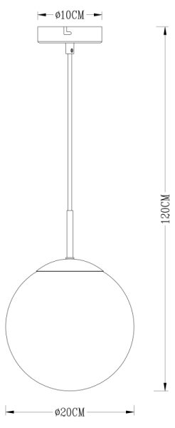 Globo 15865 - Lustr na lanku VARUS 1xE27/40W/230V