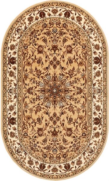 Oválný koberec Agnella Standard Samir béžový Rozměr: 100x180 cm