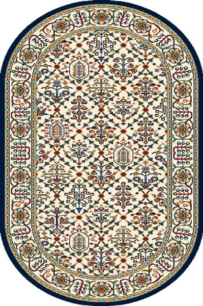 Oválný koberec Agnella Standard Tamir Krémový Rozměr: 120x170 cm