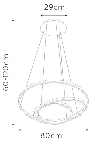 Lucide 46402/99/31 - LED Stmívatelný lustr na lanku TRINITI LED/136W/230V bílá